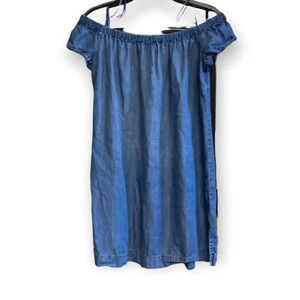 CLOTH & STONE Off The Shoulder Chambray Dress